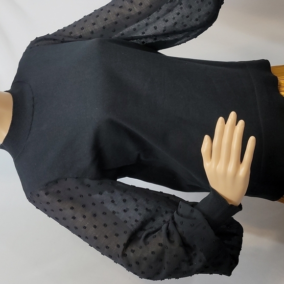 CECE Sheer long Sleeve sweater - Picture 3 of 6